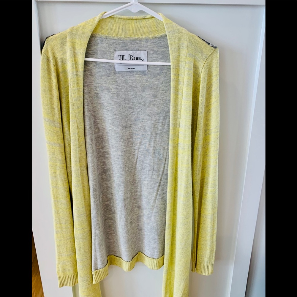 M. Rena yellow Cardigan - size M